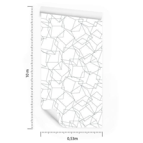 Behang Geometrisch - Minimalisme 3D-Effect - Afbeelding 8
