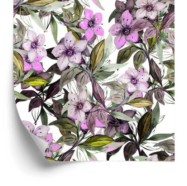 Behang Aquarel Bloemen