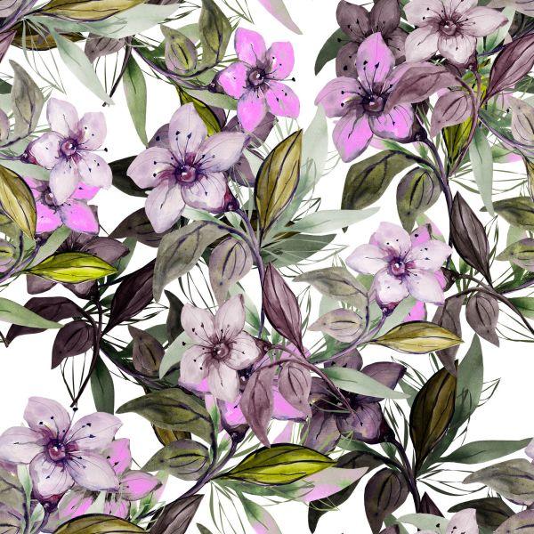 Behang Aquarel Bloemen - Afbeelding 2