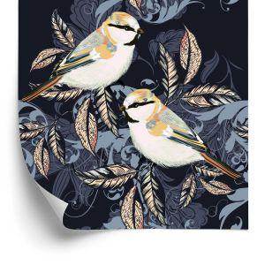 Behang Kleurrijke Vogels