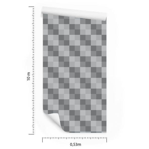 Behang Grijs Abstract Rooster - Afbeelding 8