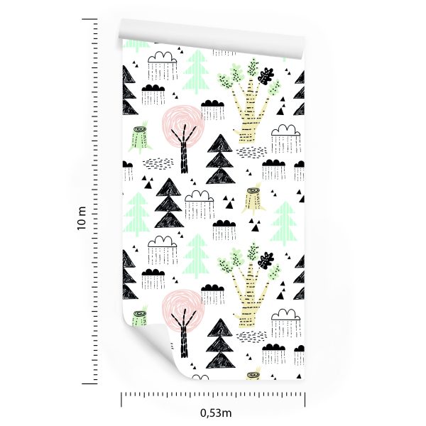 Behang Bomen, Natuur, Wolken, Kinderkamer - Afbeelding 8