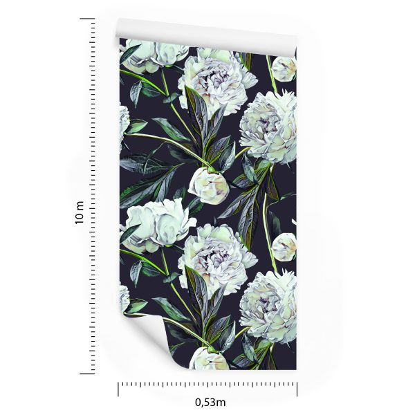 Behang Aquarel Pioenrozen - Afbeelding 8