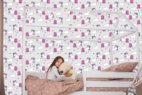 Behang Voor Kinderen - Vliegende Eenhoorns - Afbeelding 7
