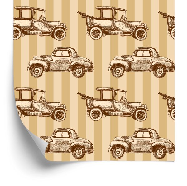 Behang Voor Kinderen - Auto's In Retrostijl