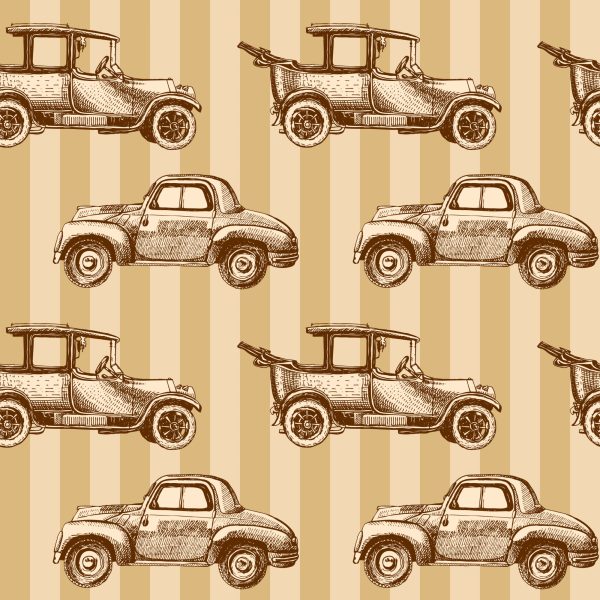 Behang Voor Kinderen - Auto's In Retrostijl - Afbeelding 2