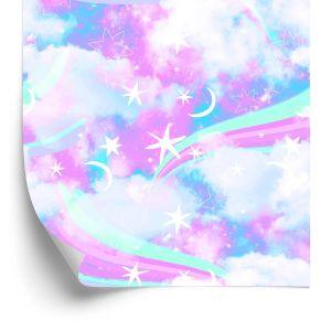Behang Kleurrijke Lucht Met Wolken