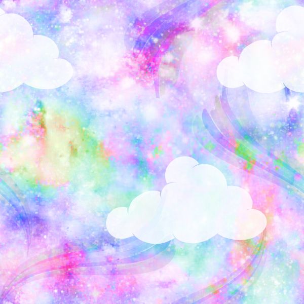 Behang Wolken Met Regenboog - Afbeelding 2