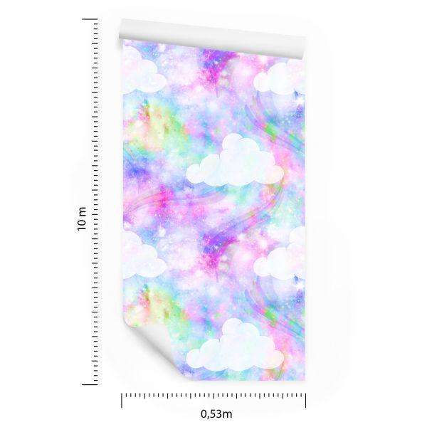 Behang Wolken Met Regenboog - Afbeelding 8