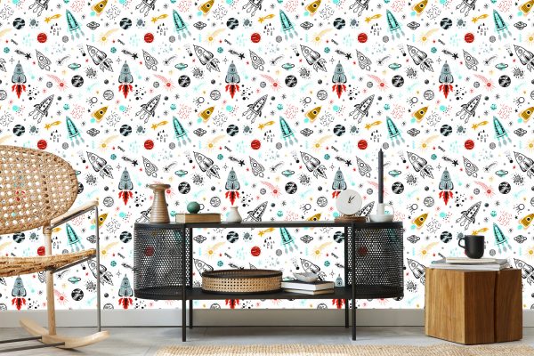 Behang Cosmos Planet Star Kinderkamer - Afbeelding 5