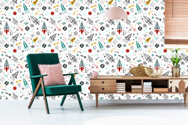 Behang Cosmos Planet Star Kinderkamer - Afbeelding 6