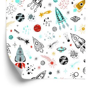 Behang Cosmos Planet Star Kinderkamer