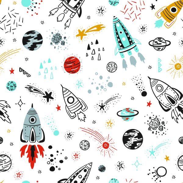 Behang Cosmos Planet Star Kinderkamer - Afbeelding 2