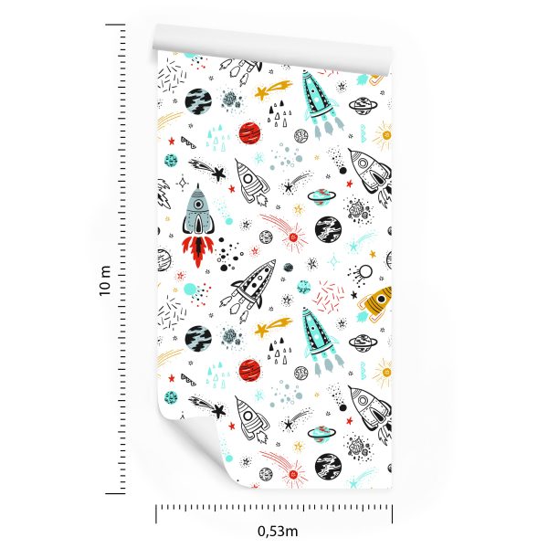 Behang Cosmos Planet Star Kinderkamer - Afbeelding 8