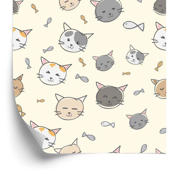 Behang Voor Kinderen - Kittens En Vissen