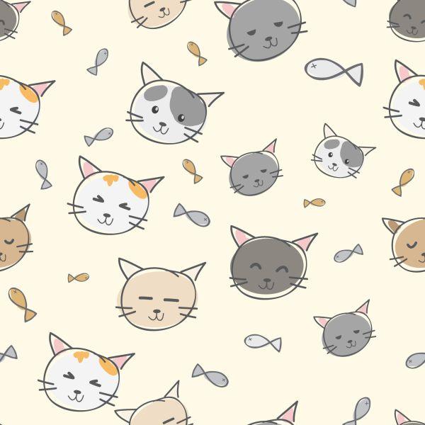 Behang Voor Kinderen - Kittens En Vissen - Afbeelding 2
