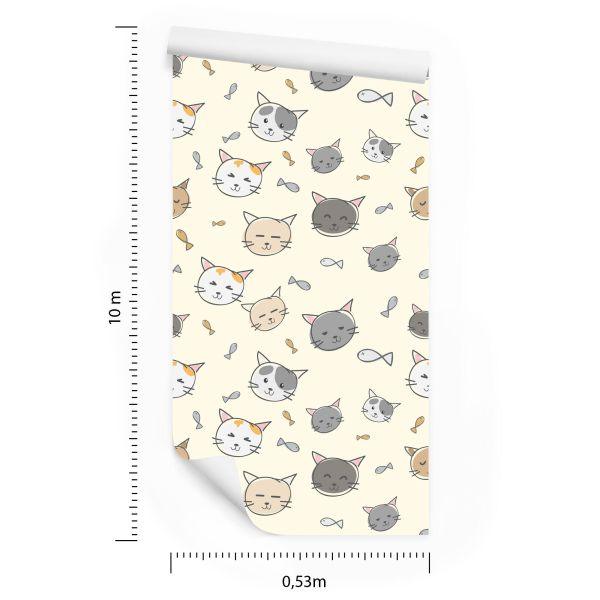 Behang Voor Kinderen - Kittens En Vissen - Afbeelding 8