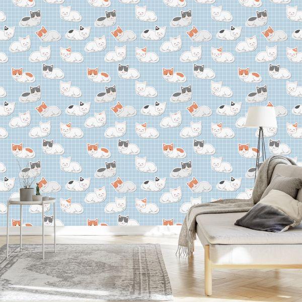 Behang Voor Kinderen - Katten - Afbeelding 3