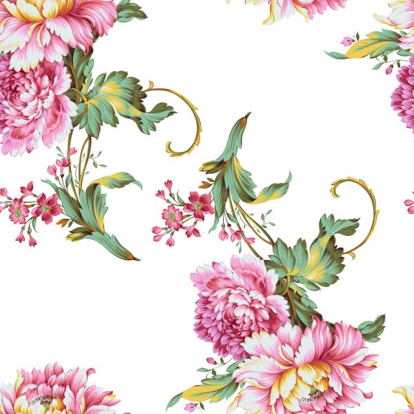 Behang Mooi Bloemenpatroon - Afbeelding 2