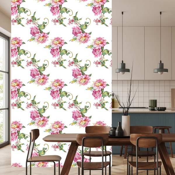Behang Mooi Bloemenpatroon - Afbeelding 4