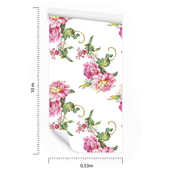 Behang Mooi Bloemenpatroon - Afbeelding 8