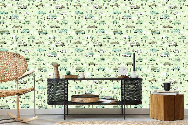 Behang Babyautootjes Voor De Babykamer - Afbeelding 5