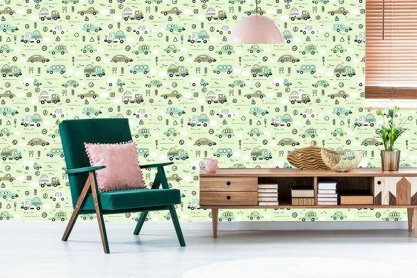 Behang Babyautootjes Voor De Babykamer - Afbeelding 6