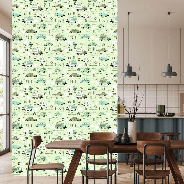 Behang Babyautootjes Voor De Babykamer - Afbeelding 4