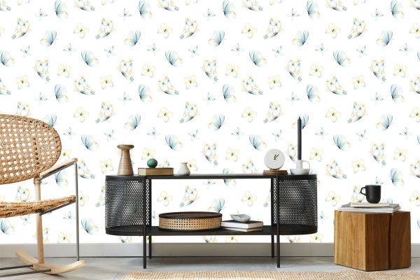 Behang Natuurvlinders Voor De Babykamer - Afbeelding 5