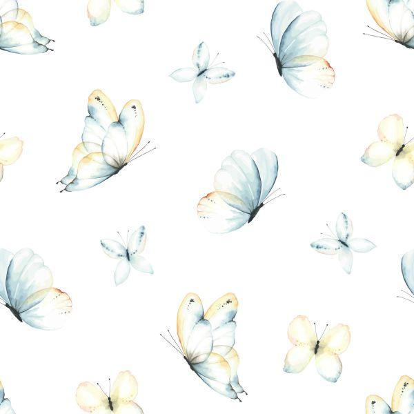 Behang Natuurvlinders Voor De Babykamer - Afbeelding 2