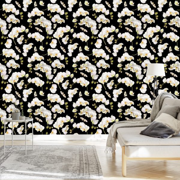 Behang Orchidee Natuur Natuur Bloemen Voor Slaapkamer - Afbeelding 3