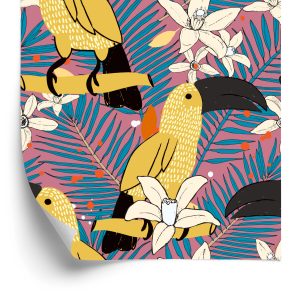 Behang Toekans En Bloemen