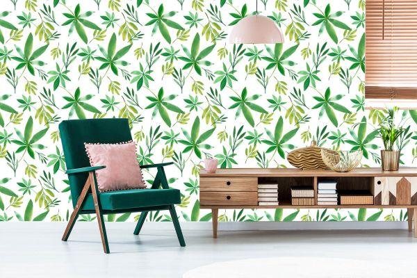 Behang Delicate Kleurrijke Bladeren - Afbeelding 6