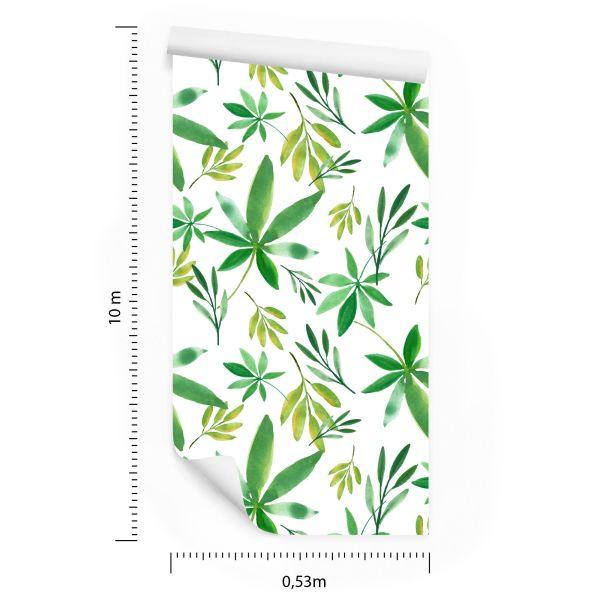 Behang Delicate Kleurrijke Bladeren - Afbeelding 8