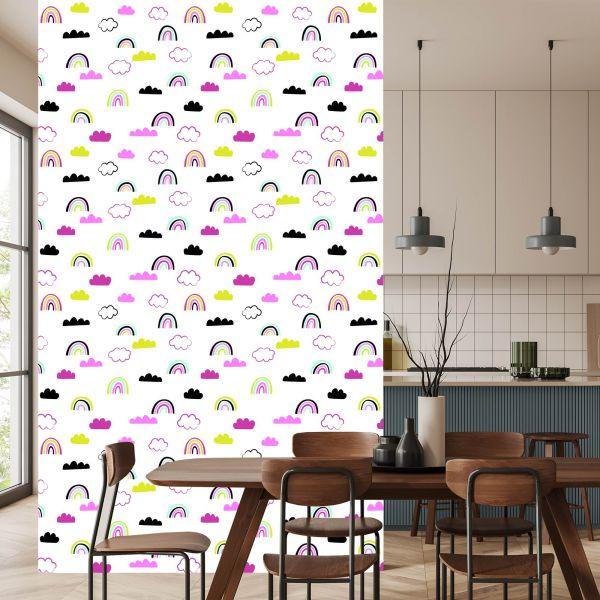 Behang Kleurrijke Regenboogwolken - Afbeelding 4