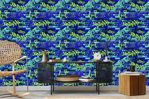 Behang Graffiti Op De Muur - Afbeelding 5