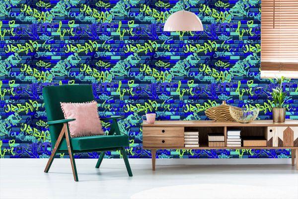 Behang Graffiti Op De Muur - Afbeelding 6