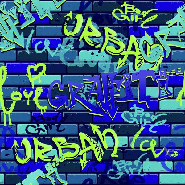 Behang Graffiti Op De Muur - Afbeelding 2
