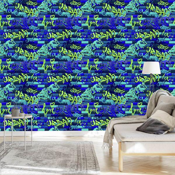 Behang Graffiti Op De Muur - Afbeelding 3