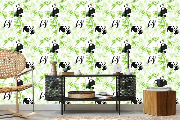 Behang Panda's En Planten - Afbeelding 5