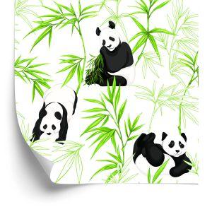Behang Panda's En Planten