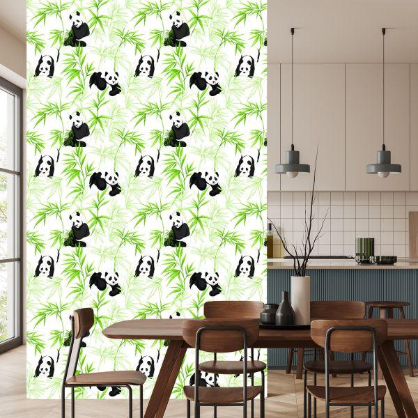 Behang Panda's En Planten - Afbeelding 4