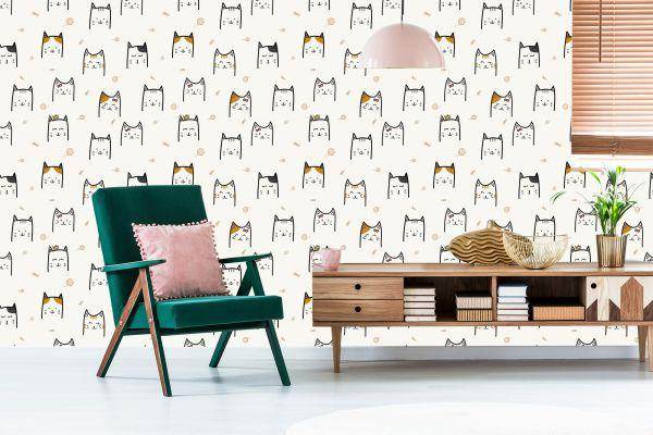 Behang Voor Kinderen - Happy Cats - Afbeelding 6