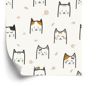 Behang Voor Kinderen - Happy Cats