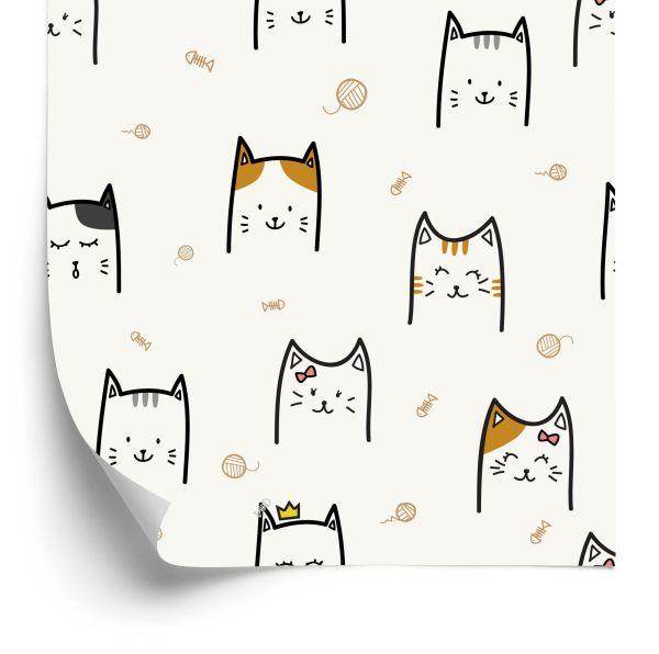 Behang Voor Kinderen - Happy Cats
