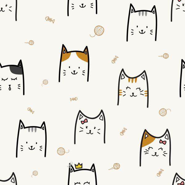 Behang Voor Kinderen - Happy Cats - Afbeelding 2