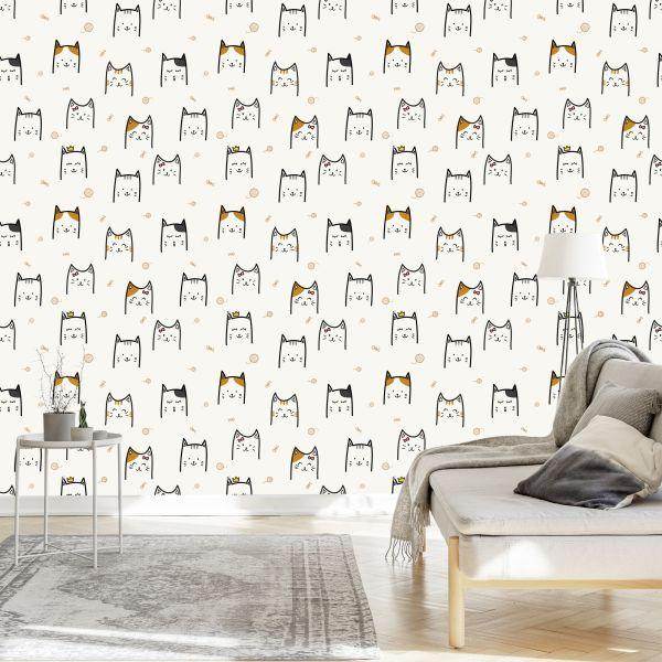 Behang Voor Kinderen - Happy Cats - Afbeelding 3