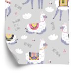 Behang Wolken Lama Dieren Voor Een Kinderkamer