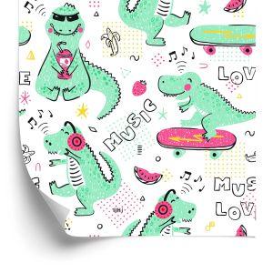 Behang Krokodillen-Skateboards Voor Kinderen
