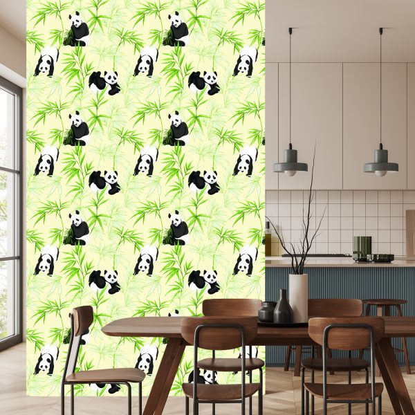 Behang Panda's En Planten - Afbeelding 4